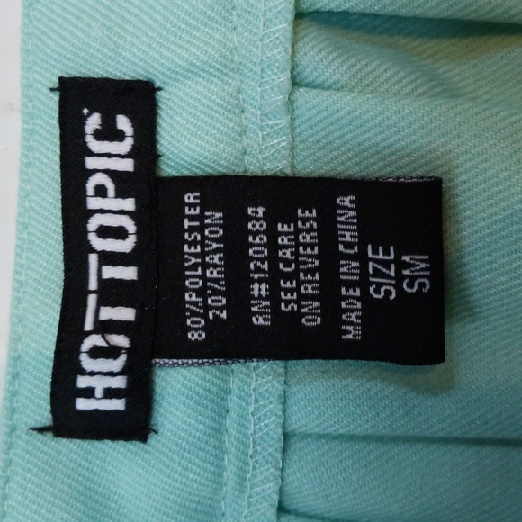 Hot Topic, mint green /bluish cheerleader skirt. Sz Small - Picture 4 of 4